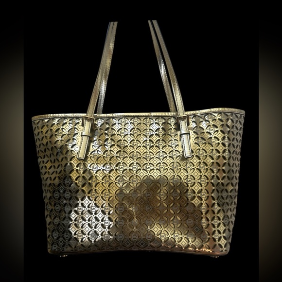MICHAEL KORS EUC Shimmering Gold Tote - Picture 2 of 12